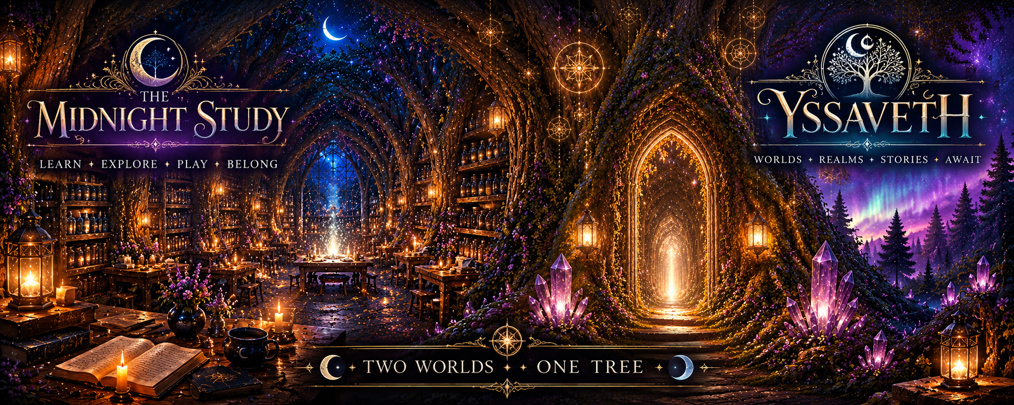 The Midnight Study and Yssaveth — Two Worlds, One Tree